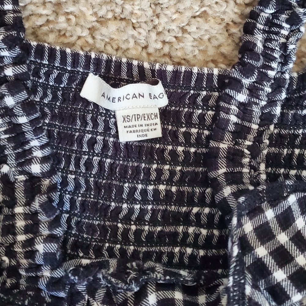 American Eagle Outfitters Black & White Gingham Mini Dress - Picture 3 of 5